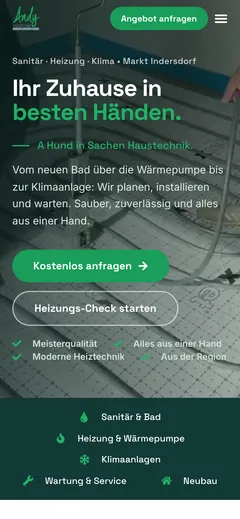 Startseite von Andy SHK auf dem Handy