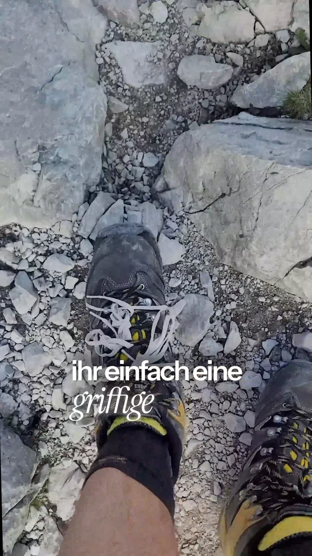 Standbild aus dem Reel: Wanderschuh im Fels